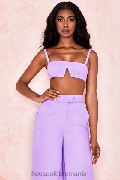 îmbrăcăminte House of CB leela violet crepe v bralet wire X4F68813