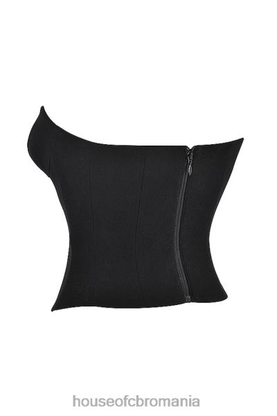 îmbrăcăminte House of CB lydia corset negru plonjat X4F6845