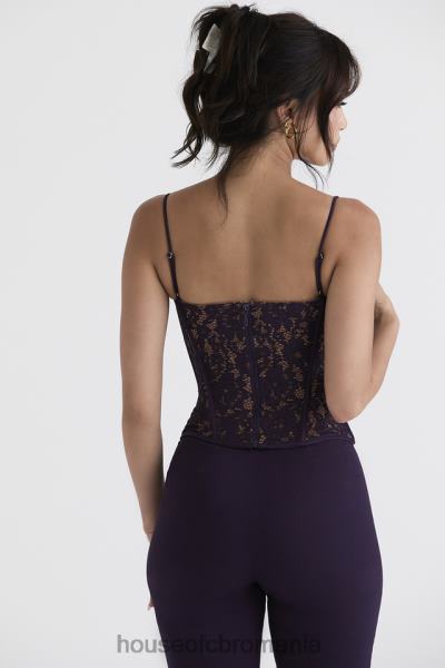 îmbrăcăminte House of CB mila night shade dantela corset cu sârmă X4F6843