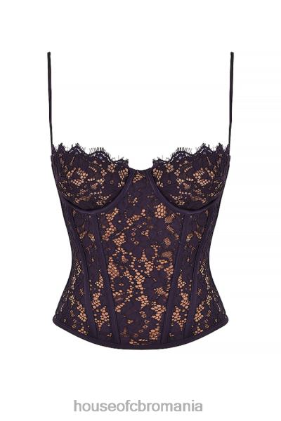 îmbrăcăminte House of CB mila night shade dantela corset cu sârmă X4F6843