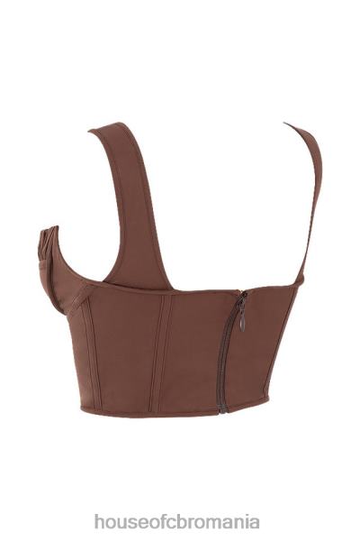 îmbrăcăminte House of CB persefona ciocolata adunat top corset X4F6891