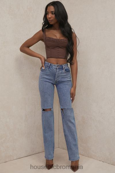 îmbrăcăminte House of CB persefona ciocolata adunat top corset X4F6891