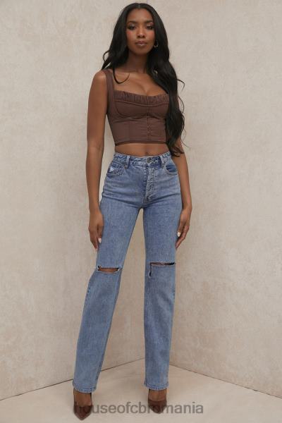 îmbrăcăminte House of CB persefona ciocolata adunat top corset X4F6891
