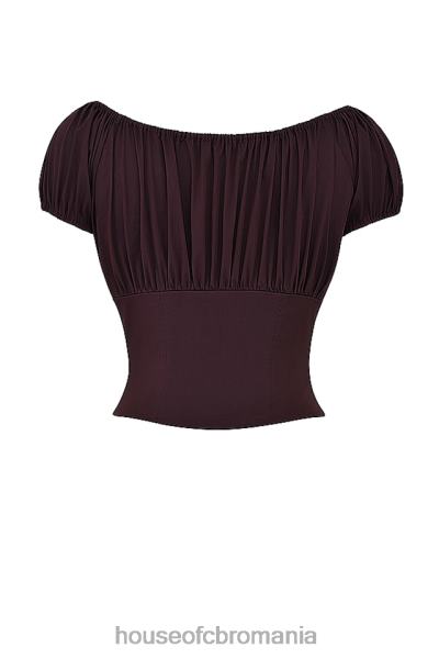 îmbrăcăminte House of CB pisicuta bogat maro adunat top X4F6817