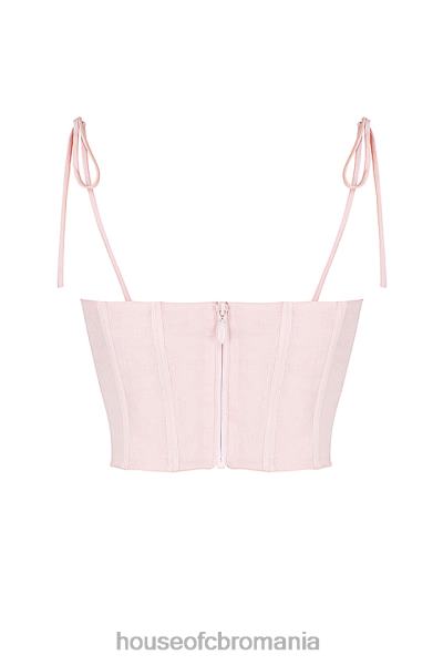 îmbrăcăminte House of CB salcie baby roz sifon bust adunat corset decupat X4F6881