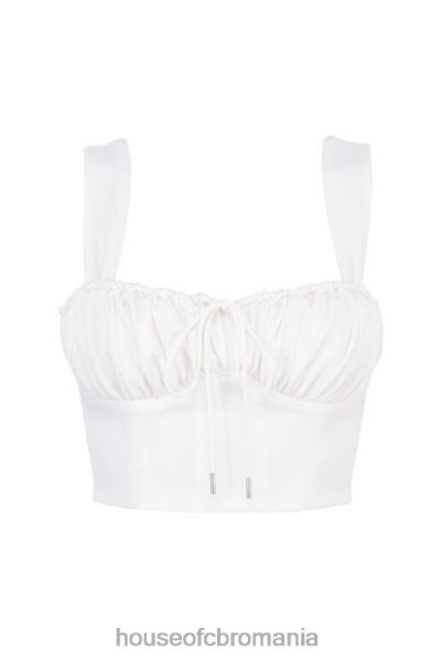 îmbrăcăminte House of CB top corset bluzon alb noemi X4F68104