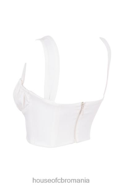 îmbrăcăminte House of CB top corset bluzon alb noemi X4F68104