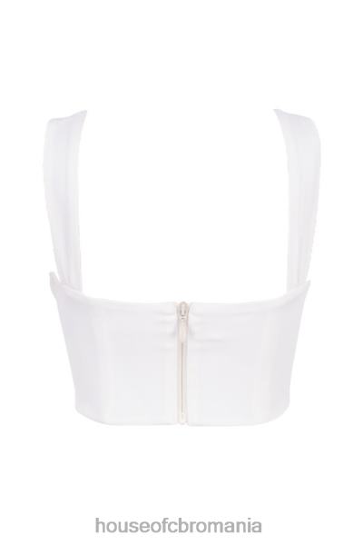 îmbrăcăminte House of CB top corset bluzon alb noemi X4F68104