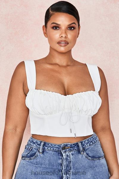 îmbrăcăminte House of CB top corset bluzon alb noemi X4F68104