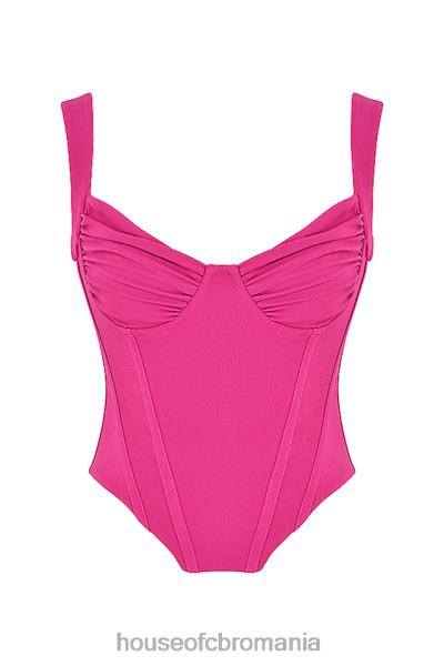 îmbrăcăminte House of CB top corset dezosat dana fucsia X4F6875