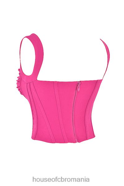 îmbrăcăminte House of CB top corset dezosat dana fucsia X4F6875