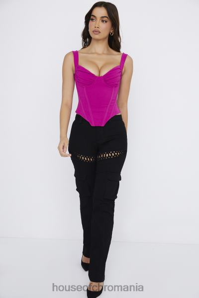 îmbrăcăminte House of CB top corset dezosat dana fucsia X4F6875