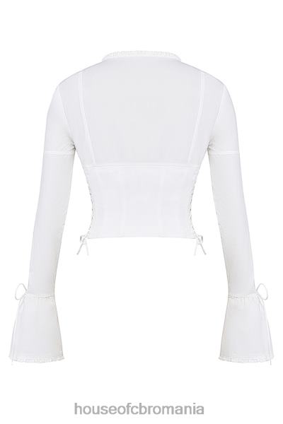 îmbrăcăminte House of CB top cu dantela alb anissa X4F6810
