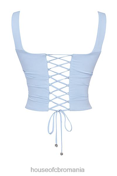 îmbrăcăminte House of CB un corset albastru moale X4F6820