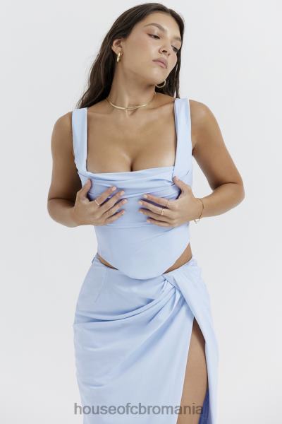 îmbrăcăminte House of CB un corset albastru moale X4F6820