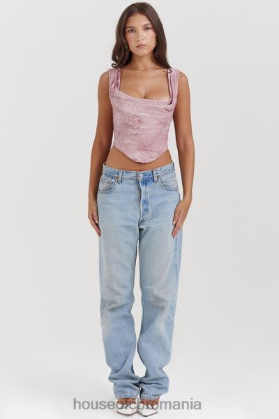 îmbrăcăminte House of CB un corset cu imprimeu roz X4F6812