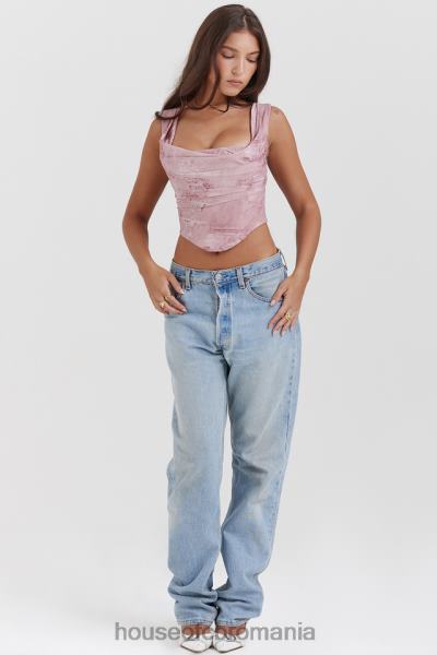 îmbrăcăminte House of CB un corset cu imprimeu roz X4F6812