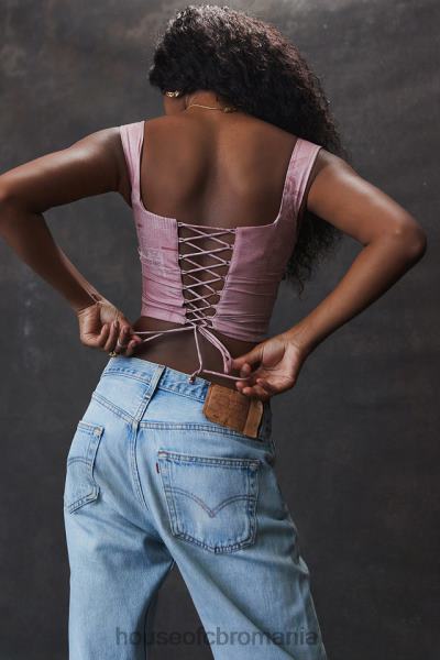 îmbrăcăminte House of CB un corset cu imprimeu roz X4F6812