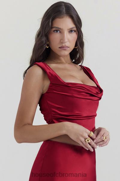 îmbrăcăminte House of CB una ruby ​​corset cu dantelă X4F681