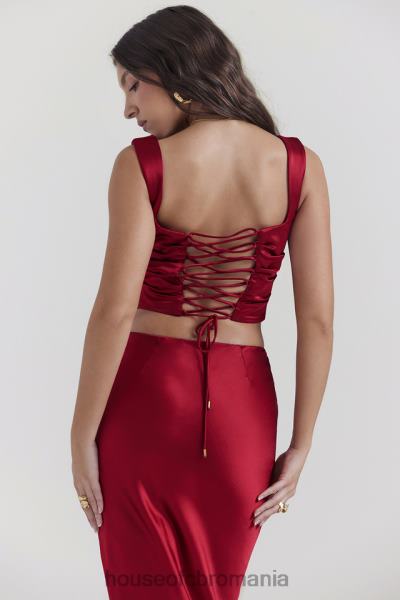 îmbrăcăminte House of CB una ruby ​​corset cu dantelă X4F681