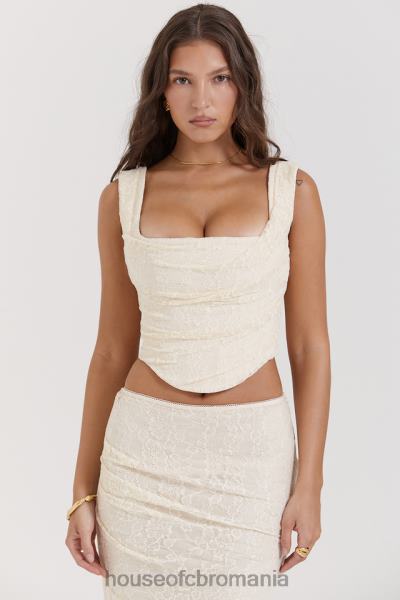 îmbrăcăminte House of CB una vintage crem dantela corset X4F6815