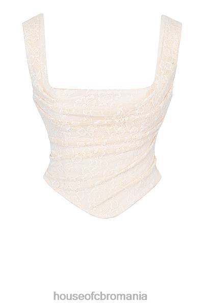 îmbrăcăminte House of CB una vintage crem dantela corset X4F6815