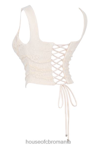 îmbrăcăminte House of CB una vintage crem dantela corset X4F6815