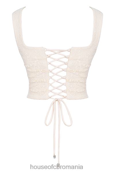 îmbrăcăminte House of CB una vintage crem dantela corset X4F6815