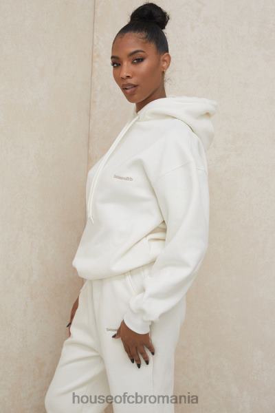 îmbrăcăminte House of CB hanorac supradimensionat halo off white X4F68792