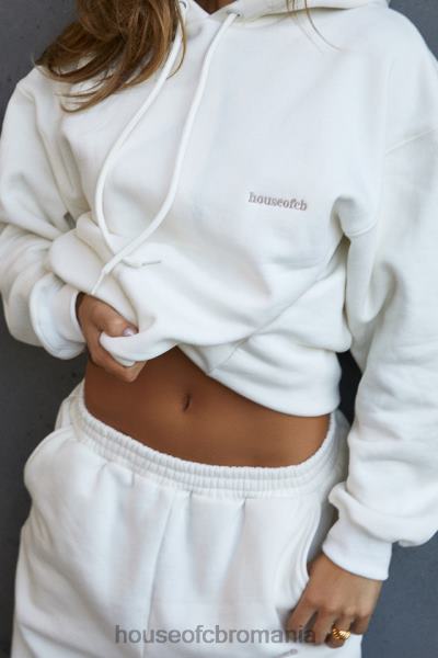 îmbrăcăminte House of CB hanorac supradimensionat halo off white X4F68792