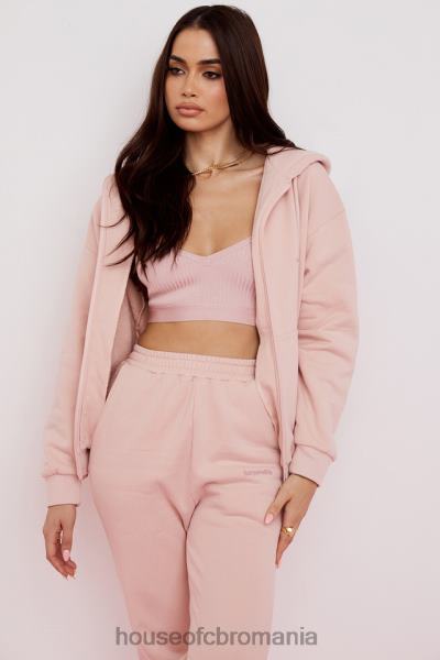 îmbrăcăminte House of CB storm blush blush cu fermoar prin hanorac X4F68766