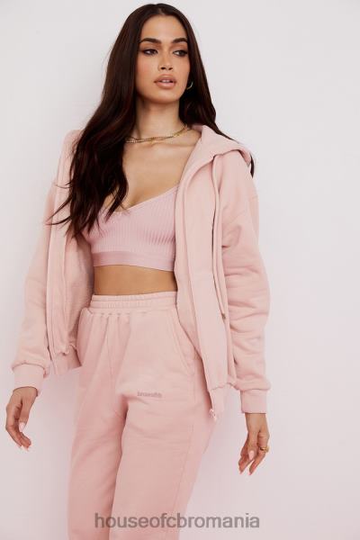 îmbrăcăminte House of CB storm blush blush cu fermoar prin hanorac X4F68766