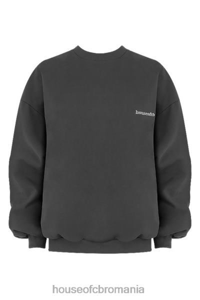 îmbrăcăminte House of CB hanorac oversize tommy charcoal cu decolteu X4F68801