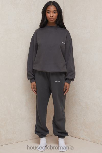 îmbrăcăminte House of CB hanorac oversize tommy charcoal cu decolteu X4F68801