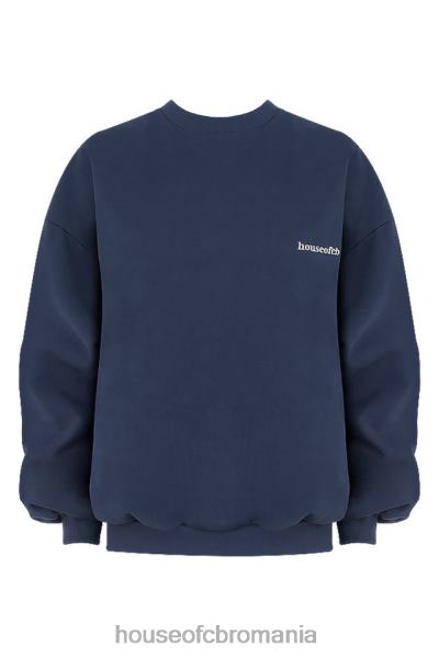 îmbrăcăminte House of CB hanorac oversize tommy navy cu gât crew X4F68800