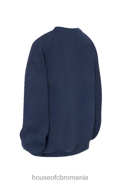 îmbrăcăminte House of CB hanorac oversize tommy navy cu gât crew X4F68800