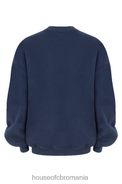 îmbrăcăminte House of CB hanorac oversize tommy navy cu gât crew X4F68800
