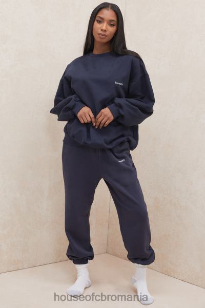 îmbrăcăminte House of CB hanorac oversize tommy navy cu gât crew X4F68800