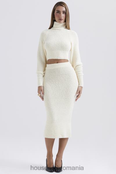 îmbrăcăminte House of CB pulover decupat nyala crem moale tricot boucle X4F68660