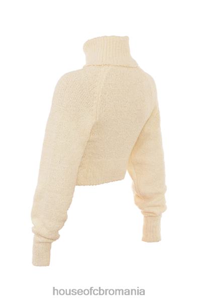 îmbrăcăminte House of CB pulover decupat nyala crem moale tricot boucle X4F68660