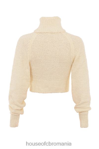 îmbrăcăminte House of CB pulover decupat nyala crem moale tricot boucle X4F68660