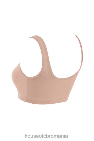 îmbrăcăminte House of CB Top cropped din jerseu elastic abbey moka X4F68812
