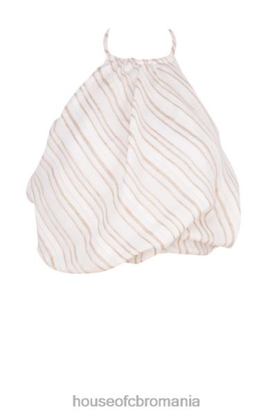îmbrăcăminte House of CB Top cu halter fără spate din amestec de in Bette X4F68806