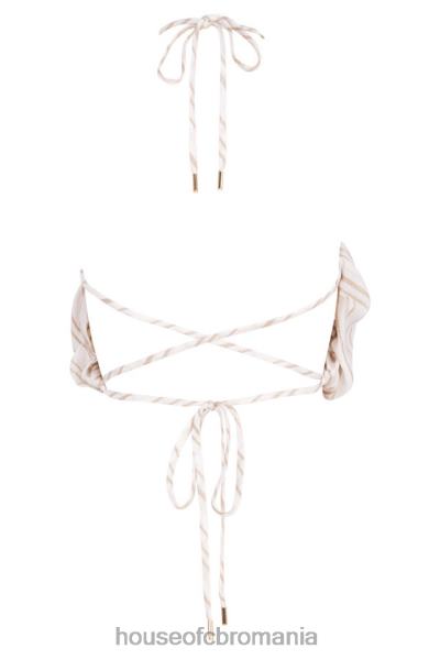 îmbrăcăminte House of CB Top cu halter fără spate din amestec de in Bette X4F68806