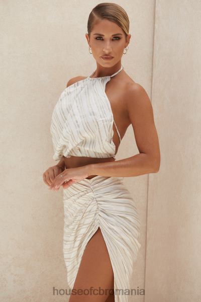 îmbrăcăminte House of CB Top cu halter fără spate din amestec de in Bette X4F68806