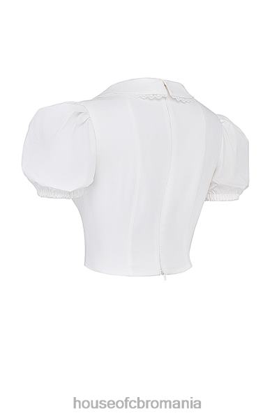 îmbrăcăminte House of CB augusta white pin tuck top X4F68667