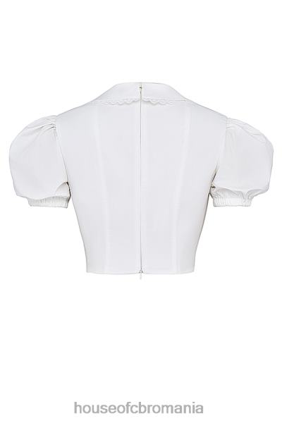 îmbrăcăminte House of CB augusta white pin tuck top X4F68667