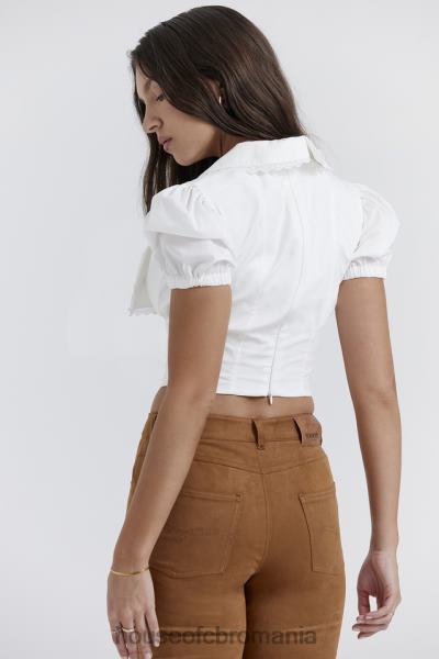 îmbrăcăminte House of CB augusta white pin tuck top X4F68667