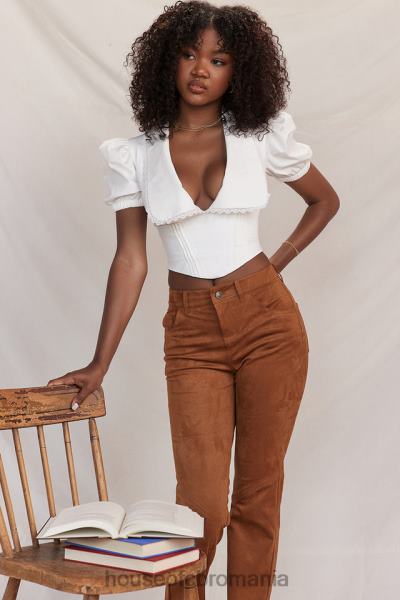 îmbrăcăminte House of CB augusta white pin tuck top X4F68667