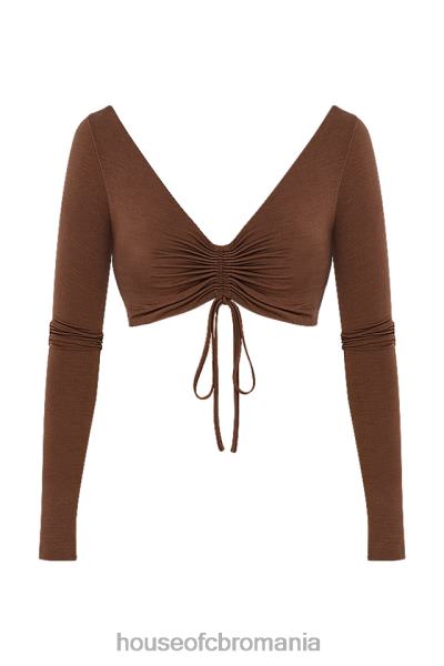 îmbrăcăminte House of CB crop top cu ciocolată angelita X4F68749